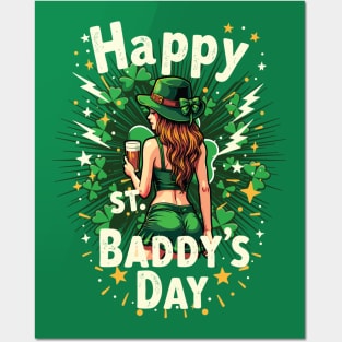 St. Baddy’s Day Funny St. Patrick’s Party Outfit Posters and Art
